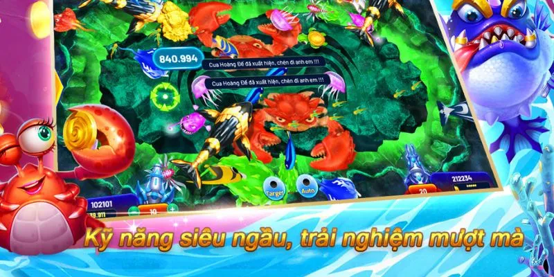 Người chơi cần lựa chọn vũ khí phù hợp khi săn cá