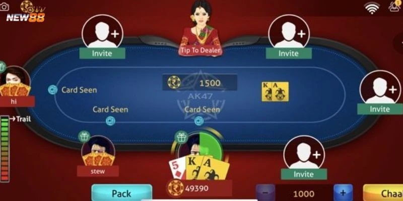 Chiến thuật cược chuẩn từng ván chơi Teen Patti online