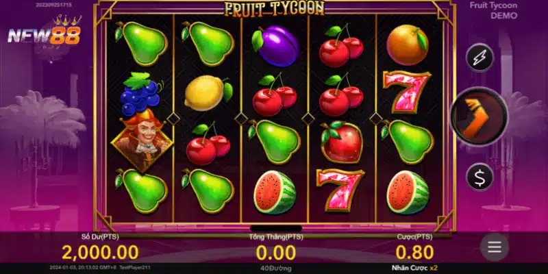 Những biểu tượng và mức thưởng trong trò xèng hoa quả